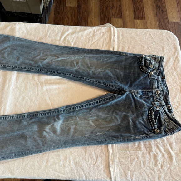 Miss Me Denim - Miss Me Blue Boot Cut Jeans with Embellished Pockets